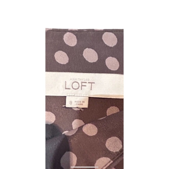 Ann Taylor LOFT Skirt Size 8 Polka Dot Pleats Short Mini School Work Party NWOT - Picture 10 of 16